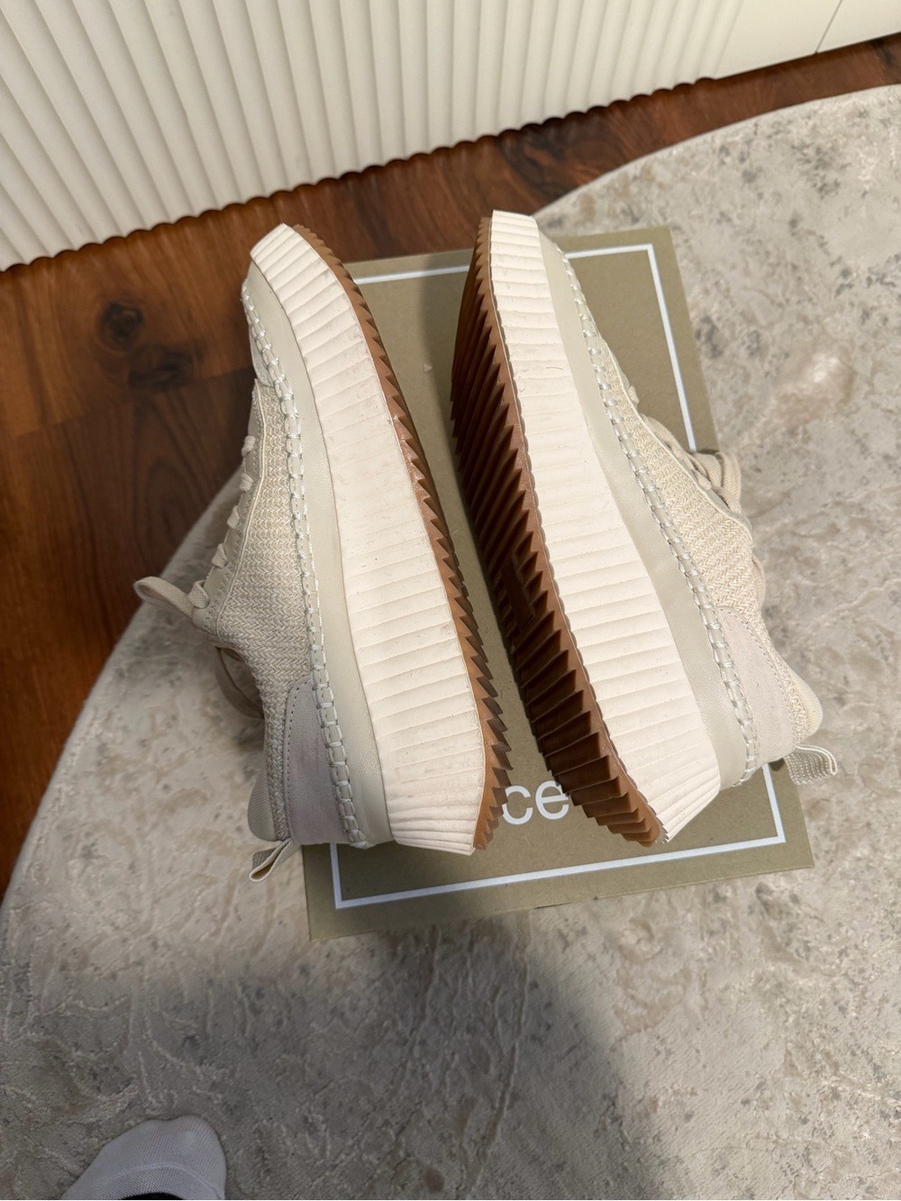Dolce Vita Daran Wedge Sneaker - Ivory 9 - Picture 9 of 13